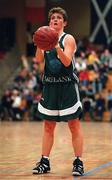 11 April 1998; Angie McNally of Ireland during the Four Nations International Basketball match between Ireland and England at the National Basketball Arena in Tallaght, Dublin. Photo by Ray McManus/Sportsfile.