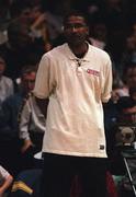 23 January 1998; Denny Notre Dame coach Anthony Jenkins during the Sprite Men's Senior National Cup Semi-Final between Denny Notre Dame and Star of the Sea at the National Basketball Arena in Tallaght, Dublin. Photo by Brendan Moran/Sportsfile