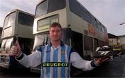 15 January 1999; Bus Driver and former Coventry City player Carl Wilson poses for a portrait during a feature photoshoot in Dublin. Photo by Gerry Barton/Sportsfile.