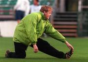 13 October 1998; Damien Duff during a Republic of Ireland Training Session at Lansdowne Road in Dublin. Photo by Brendan Moran/Sportsfile.