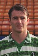 16 August 1997; Derek Treacy of Shamrock Rovers ahead of  the Harp Lager National League Premier Division match between Home Farm Everton and Shamrock Rovers at Tolka Park in Dublin. Photo by Brendan Moran/Sportsfile.