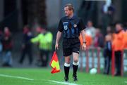 31 July 1998; Referee's assistant Eddie Foley during the Carlsberg Trophy match between Leeds United and Lazio at Lansdowne Road in Dublin. Photo by David Maher/Sportsfile.