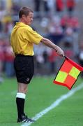 1 August 1998; Referee's assistant Eddie Foley during the Carlsberg Trophy match between St Patrick's Athletic and Lazio at Lansdowne Road in Dublin. Photo by David Maher/Sportsfile.