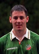11 May 1998; Keith Foy during a Republic of Ireland under 17 squad portrait session at AUL Complex in Clonshaugh, Dublin. Photo by David Maher/Sportsfile