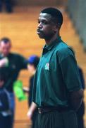 23 May 1997; Ireland Assistant Coach Jerome Westbrooks during an International Basketball Friendly match between Ireland and Belgium at the National Basketball Arena in Tallaght, Dublin. Photo by Brendan Moran/Sportsfile.