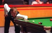 24 March 1998; Peter Ebdon lines up a black during his Round 1 match against Fergal O'Brien of Ireland on Day 1 of the Benson and Hedges Irish Masters Snooker at Goffs in Kill, Kildare. Photo by Matt Browne/Sportsfile