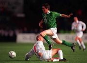 14 October 1998; Robbie Keane of Republic of Ireland on his way to scoring his side's second goal during the UEFA Euro 2000 Group 8 Qualifier between Republic of Ireland and Malta at Lansdowne Road in Dublin. Photo by David Maher/Sportsfile.