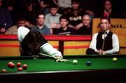 29 March 1998; Ronnie O'Sullivan during the Benson and Hedges Irish Masters Snooker Final between Ronnie O'Sullivan and Ken Doherty at Goffs in Kill, Kildare. Photo by Matt Browne/Sportsfile