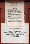 15 July 1998; A general view of a press release at Shelbourne FC regarding the UEFA Cup Tie 1st Leg with Rangers which was due to be played at Tolka Park in Dublin. Photo by Ray McManus/Sportsfile.