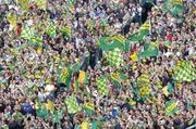 26 September 2004; Kerry fans on Hill 16 during the game. Bank of Ireland All-Ireland Senior Football Championship Final, Kerry v Mayo, Croke Park, Dublin. Picture credit; Brian Lawless / SPORTSFILE *** Local Caption *** Any photograph taken by SPORTSFILE during, or in connection with, the 2004 Bank of Ireland All-Ireland Senior Football Final which displays GAA logos or contains an image or part of an image of any GAA intellectual property, or, which contains images of a GAA player/players in their playing uniforms, may only be used for editorial and non-advertising purposes.  Use of photographs for advertising, as posters or for purchase separately is strictly prohibited unless prior written approval has been obtained from the Gaelic Athletic Association.