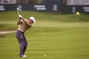 29 September 2004; Paul McGinley plays his second shot from the 18th fairway during the second day of practice ahead of the American Express World Golf Championship 2004, Mount Juliet Golf Club, Thomastown, Co. Kilkenny. Picture credit; Matt Browne / SPORTSFILE