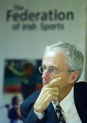 30 September 2004; John Treacy, Chief Executive, Irish Sports Council, at the &quot; For Sport, By Sport ... Have Your Say &quot; Conference, organised by the Federation of Irish Sports, in the sportHQ, Dublin. Picture credit; Brendan Moran / SPORTSFILE