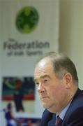 30 September 2004; Con Haugh, Assistant Secretary, Department of Arts, Sports and Tourism, at the &quot; For Sport, By Sport ... Have Your Say &quot; Conference, organised by the Federation of Irish Sports, in the sportHQ, Dublin. Picture credit; Brendan Moran / SPORTSFILE