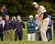 30 September 2004; Padraig Harrington pitches onto the 6th green during round one of the American Express World Golf Championship 2004, Mount Juliet Golf Club, Thomastown, Co. Kilkenny. Picture credit; Matt Browne / SPORTSFILE