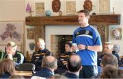 17 October 2013; Peter Donnelly, Strength and Conditioning Coach, Cavan GAA, speaking during an AFL and GAA workshop. Castle Saunderson International Scout Centre, Co. Cavan. Picture credit: Ramsey Cardy / SPORTSFILE
