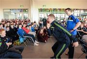 17 October 2013; Ireland International Rules player Ciaran Kilkenny, left, and Peter Donnelly, Strength and Conditioning Coach, Cavan GAA, during an AFL and GAA workshop. Castle Saunderson International Scout Centre, Co. Cavan. Picture credit: Ramsey Cardy / SPORTSFILE