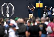 19 July 2025; Jhonattan Vegas of Venezuela watches his tee shot on the first hole during day three of The 153rd Open Championship at Royal Portrush Golf Club in Portrush, Antrim. Photo by Ramsey Cardy/Sportsfile