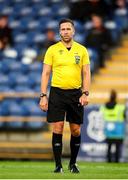 18 July 2025; Referee Glen Geraghty during the Sports Direct Men’s FAI Cup second round match between Waterford and St Mochta’s at the Regional Sports Centre in Waterford. Photo by Michael P Ryan/Sportsfile