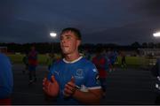 18 July 2025; Tommy Lonergan of Waterford after his side's victory in the Sports Direct Men’s FAI Cup second round match between Waterford and St Mochta’s at the Regional Sports Centre in Waterford. Photo by Michael P Ryan/Sportsfile