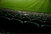 19 July 2025; A general view of the pitch before the TG4 All-Ireland Ladies Football Senior Championship semi-final match between Meath and Kerry at Glenisk O’Connor Park in Tullamore, Offaly. Photo by Piaras Ó Mídheach/Sportsfile