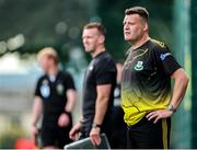 19 July 2025; Bangor Celtic manager John Scott during the Sports Direct Men’s FAI Cup second round match between Bangor Celtic and Cobh Ramblers at Pearse Park in Crumlin, Dublin. Photo by Thomas Flinkow/Sportsfile