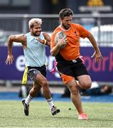 19 July 2025; Action from the IRFU Pride Tag Blitz rugby match between Tagmanian Devils and Naoise Plum at Energia Park in Dublin. Photo by Ben McShane/Sportsfile