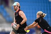 19 July 2025; Action from the IRFU Pride Tag Blitz rugby match between Gaylactic and Naoise Coral at Energia Park in Dublin. Photo by Ben McShane/Sportsfile