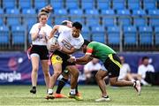 19 July 2025; Action from the IRFU Pride Tag Blitz rugby match between IRFU and Wolfhounds at Energia Park in Dublin. Photo by Ben McShane/Sportsfile