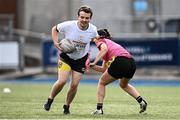 19 July 2025; Action from the IRFU Pride Tag Blitz rugby match between IRFU and Wolfhounds at Energia Park in Dublin. Photo by Ben McShane/Sportsfile