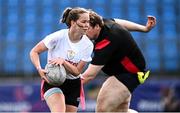 19 July 2025; Action from the IRFU Pride Tag Blitz rugby match between IRFU and Wolfhounds at Energia Park in Dublin. Photo by Ben McShane/Sportsfile