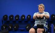 17 July 2025; Katie Layde during a Leinster Rugby women's gym session at Energia Park in Dublin. Photo by Seb Daly/Sportsfile