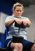 17 July 2025; Katie Layde during a Leinster Rugby women's gym session at Energia Park in Dublin. Photo by Seb Daly/Sportsfile