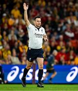 19 July 2025; Referee Ben O'Keeffe during the first test match between Australia and the British & Irish Lions at Suncorp Stadium in Brisbane, Australia. Photo by Brendan Moran/Sportsfile
