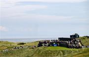 20 July 2025; Shane Lowry of Ireland watches his tee shot on the 16th hole during the final round of The 153rd Open Championship at Royal Portrush Golf Club in Portrush, Antrim. Photo by Ramsey Cardy/Sportsfile
