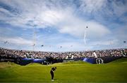 20 July 2025; Shane Lowry of Ireland chips onto the 18th green during the final round of The 153rd Open Championship at Royal Portrush Golf Club in Portrush, Antrim. Photo by Ramsey Cardy/Sportsfile