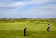 20 July 2025; Shane Lowry of Ireland chips onto the 16th green during the final round of The 153rd Open Championship at Royal Portrush Golf Club in Portrush, Antrim. Photo by Ramsey Cardy/Sportsfile