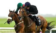 20 July 2025; One Look, with Wayne Lordan up, on their way to winning the Al Shira`aa Racing Meadow Court Stakes from second place Azada with Chris Hayes during day two of the Juddmonte Irish Oaks Weekend at The Curragh Racecourse in Kildare. Photo by Matt Browne/Sportsfile