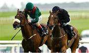 20 July 2025; One Look with Wayne Lordan up, right, on their way to winning the Al Shira`aa Racing Meadow Court Stakes from second place Azada with Chris Hayes during day two of the Juddmonte Irish Oaks Weekend at The Curragh Racecourse in Kildare. Photo by Matt Browne/Sportsfile