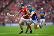 20 July 2025; Seán O'Donoghue of Cork in action against Jason Forde of Tipperary during the GAA Hurling All-Ireland Senior Championship final match between Cork and Tipperary at Croke Park in Dublin. Photo by Stephen McCarthy/Sportsfile