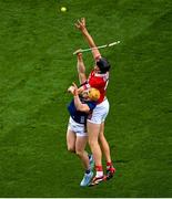 20 July 2025; Robert Downey of Cork in action against Andrew Ormond of Tipperary during the GAA Hurling All-Ireland Senior Championship final match between Cork and Tipperary at Croke Park in Dublin. Photo by David Fitzgerald/Sportsfile
