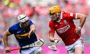20 July 2025; Shane Barrett of Cork in action against Craig Morgan of Tipperary during the GAA Hurling All-Ireland Senior Championship final match between Cork and Tipperary at Croke Park in Dublin. Photo by Piaras Ó Mídheach/Sportsfile