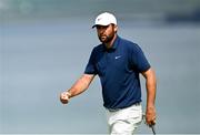 20 July 2025; Scottie Scheffler of USA walks off the fifth green during the final round of The 153rd Open Championship at Royal Portrush Golf Club in Portrush, Antrim. Photo by Ramsey Cardy/Sportsfile
