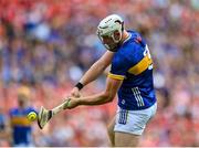 20 July 2025; Eoghan Connolly of Tipperary has a shot on goal during the GAA Hurling All-Ireland Senior Championship final match between Cork and Tipperary at Croke Park in Dublin. Photo by Stephen McCarthy/Sportsfile
