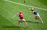 20 July 2025; Brian Hayes of Cork in action against Ronan Maher of Tipperary during the GAA Hurling All-Ireland Senior Championship final match between Cork and Tipperary at Croke Park in Dublin. Photo by Daire Brennan/Sportsfile