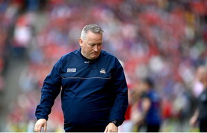 20 July 2025; Cork manager Pat Ryan during the GAA Hurling All-Ireland Senior Championship final match between Cork and Tipperary at Croke Park in Dublin. Photo by Stephen McCarthy/Sportsfile
