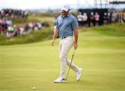 20 July 2025; Rory McIlroy of Northern Ireland reacts to a missed putt on the 10th green during the final round of The 153rd Open Championship at Royal Portrush Golf Club in Portrush, Antrim. Photo by Ramsey Cardy/Sportsfile