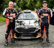 20 July 2025; Eddie Doherty and Tom Murphy celebrate after winning the Sligo Park Hotel Stage Rally Round Five of the Triton Showers Irish National Rally Championship in Sligo. Photo by Philip Fitzpatrick/Sportsfile