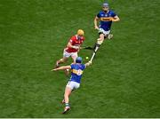20 July 2025; Niall O'Leary of Cork in action against Willie Connors of Tipperary during the GAA Hurling All-Ireland Senior Championship final match between Cork and Tipperary at Croke Park in Dublin. Photo by David Fitzgerald/Sportsfile