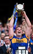 20 July 2025; Tipperary captain Ronan Maher lifts the Sam Maguire Cup after his side's victory in the GAA Hurling All-Ireland Senior Championship final match between Cork and Tipperary at Croke Park in Dublin. Photo by Piaras Ó Mídheach/Sportsfile
