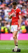 20 July 2025; Cork captain Robert Downey after his side's defeat in the GAA Hurling All-Ireland Senior Championship final match between Cork and Tipperary at Croke Park in Dublin. Photo by Piaras Ó Mídheach/Sportsfile